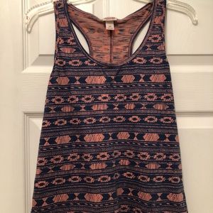 Aztec-print racerback tank